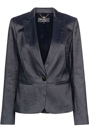 Salvatore Ferragamo 2000s single-breasted peplum blazer
