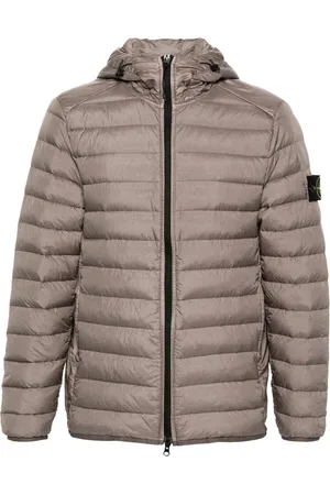 Stone Island Compass-patch hooded padded jacket