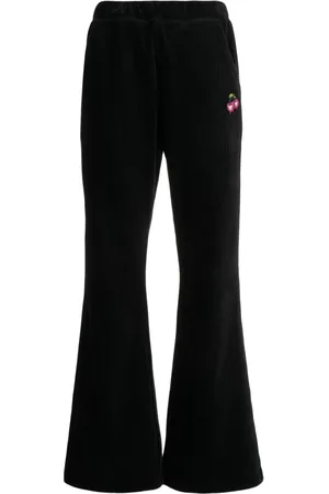 A Bathing Ape Cherry-embroidered cotton-blend flared trousers