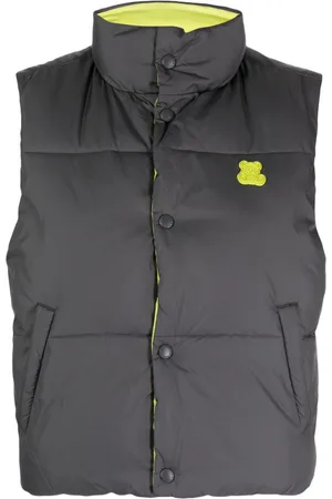 Chocoolate Logo-appliqué padded cropped gilet