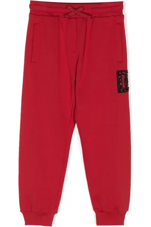 Dolce & Gabbana Rhinestone-embellished cotton track pants