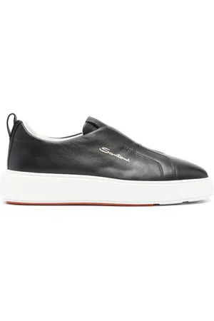 santoni Slip-on leather sneakers