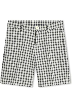 Kenzo Logo-tag gingham check-print shorts