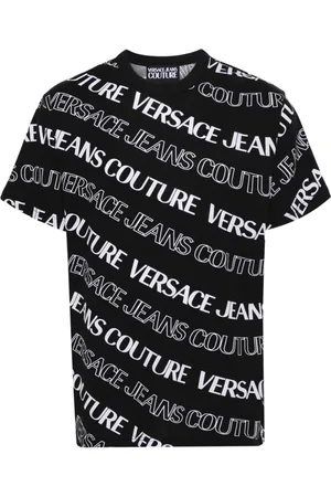 VERSACE Logo-print cotton T-shirt