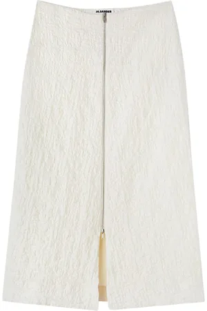 Jil Sander Textured-finish zip-up midi skirt