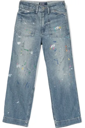 Ralph Lauren Paint-splatter cotton jeans