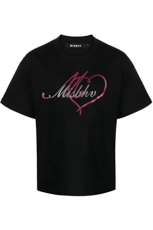 MISBHV Logo-print glitter-embellished T-shirt