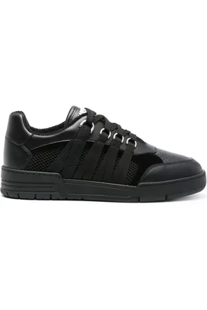 Moschino Lace-detailed panelled sneakers
