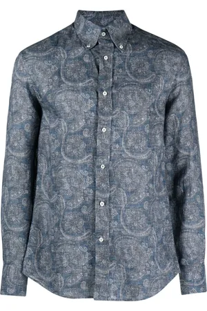 Brunello Cucinelli Paisley-print linen shirt