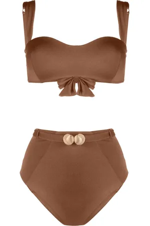 Noire Swimwear Seashell-motif bandeau bikini set