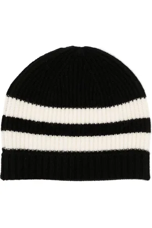 Cashmere In Love Bibi striped cashmere beanie hat