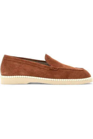 Hogan Logo-debossed leather loafers