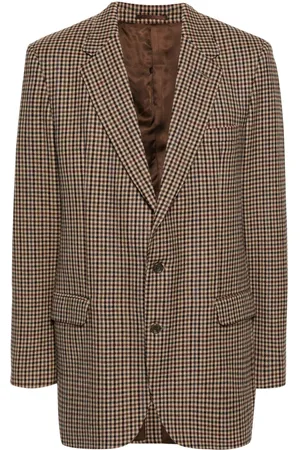 Burberry 1980s houndstooth-pattern wool blazer