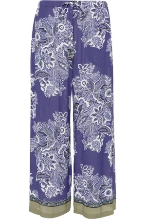 Etro Floral-print wide-leg trousers