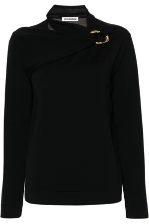 Jil Sander Scarf-detailed knit top