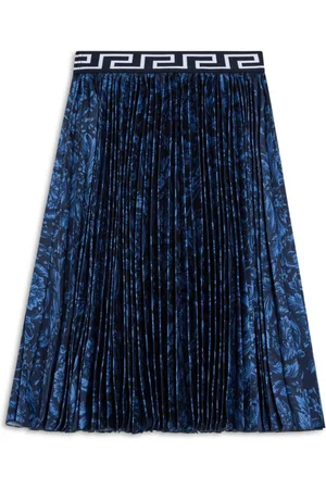 VERSACE Barocco-print pleated skirt