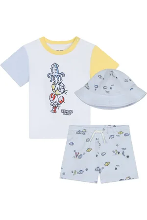 Kenzo Graphic-print organic cotton short set