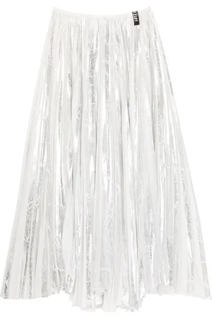 AZ FACTORY 3D metallic-sheen pleated skirt