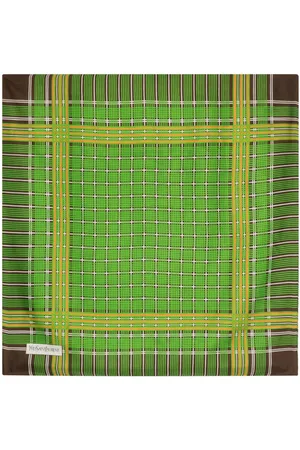 Saint Laurent 1970s tartan-check silk scarf
