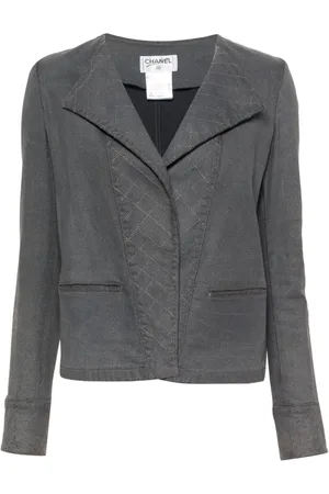 CHANEL 2005 diamond-quilted cotton jacket