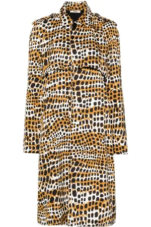Céline 2000s graphic-print silk trench coat