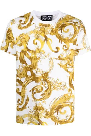 VERSACE Baroque-print cotton T-shirt