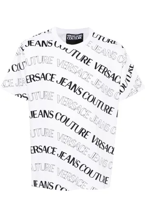 VERSACE Logo-print cotton T-shirt