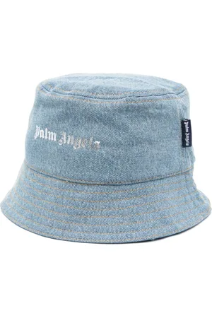 Palm Angels Logo-print denim hat