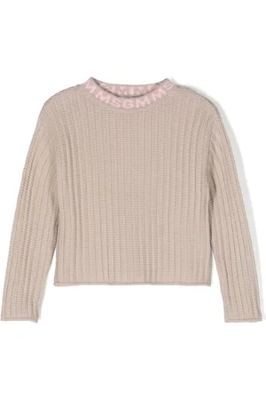Msgm Logo-neckline cotton jumper