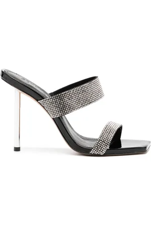Schutz 120mm crystal-embellished leather sandals