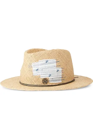 Le Mont St Michel Andre raffia fedora hat