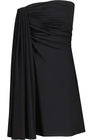 Giambattista Valli Draped strapless silk minidress