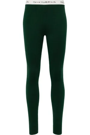 Sporty & Rich Logo-waistband slip-on leggings