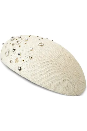 Le Mont St Michel Emily rhinestone-embellished straw beret