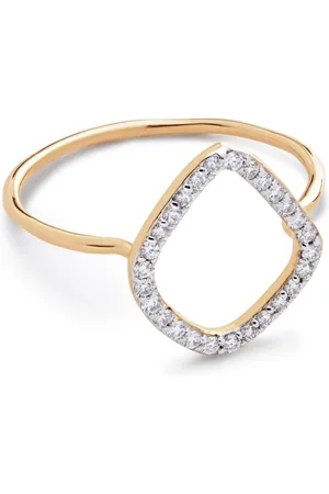 Monica Vinader 14kt yellow Riva Kite diamond ring