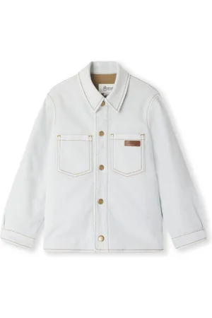 BONPOINT Aurele logo-patch denim shirt