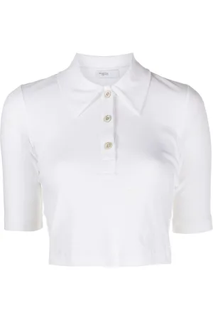 ROSETTA GETTY Cropped shortsleeved polo shirt