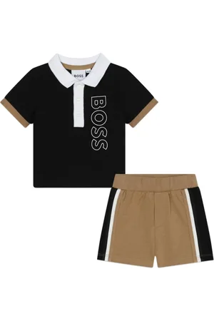 HUGO BOSS Logo-print polo shirt and short set