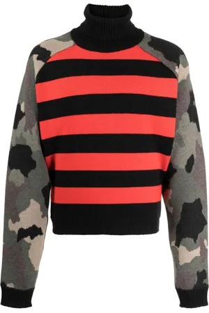 JORDAN LUCA Vesper mix-pattern wool jumper