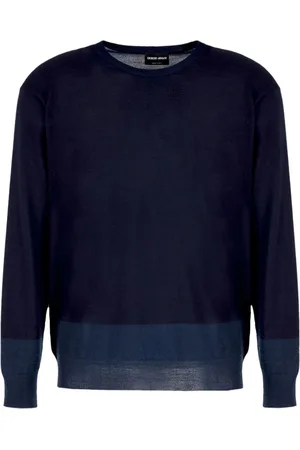 Giorgio Armani Crew-neck stripe-pattern jumper