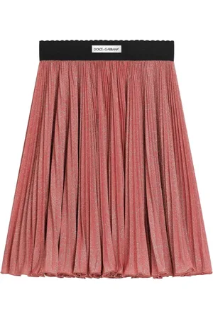 Dolce & Gabbana Lurex pleated A-line skirt