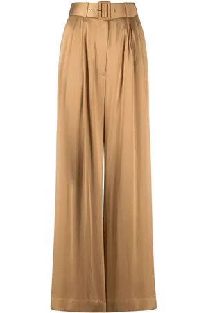 ZIMMERMANN Tuck wide-leg silk trousers
