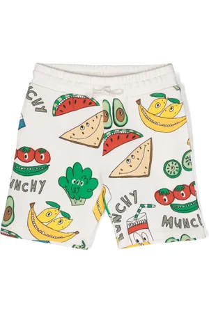 Stella McCartney Graphic-print cotton track shorts