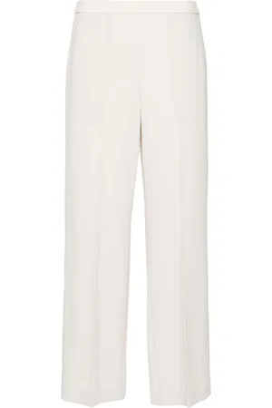 THEORY Mid-rise crepe tailored trousers