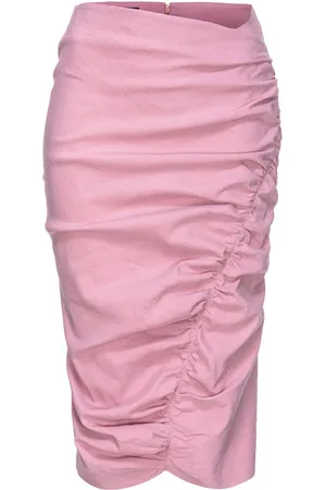 Pinko Asymmetric ruched midi skirt
