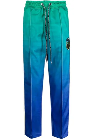 A Bathing Ape Logo-patch ombré-effect track pants