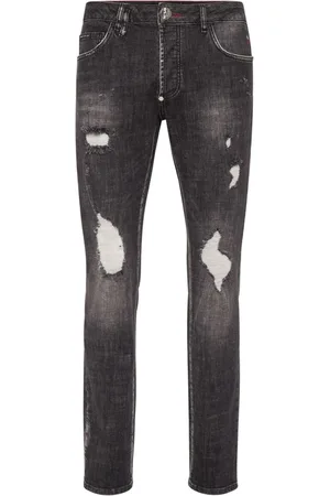 Philipp Plein Paint-splatter straight-leg jeans