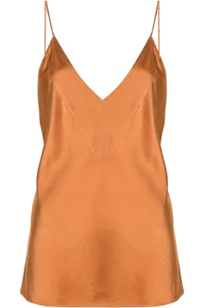 FORTE FORTE V-neck silk satin top