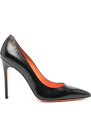 santoni 105mm leather pumps