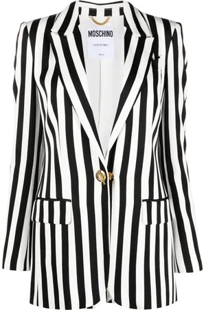 Moschino Striped satin blazer
